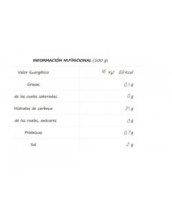 Guindillas en Vinagre Extra El Navarrico Información nutricional