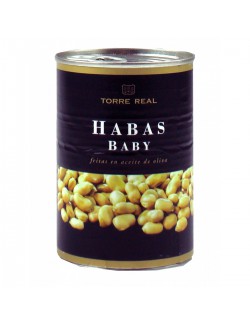 Habas fritas baby en aceite de oliva - Torre Real