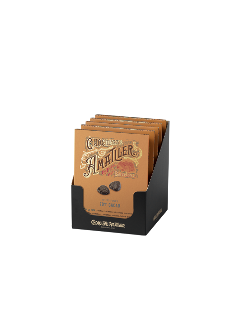 Chocolate Amatller Hojas de chocolate 70% - Sabores únicos