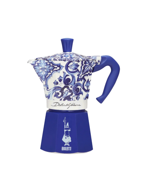 Cafetera Moka Bialetti diseño Blue Mediterraneo D&G 6 tazas