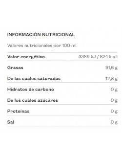 ACEITE LAUDEMIO INFORMACION NUTRICIONAL