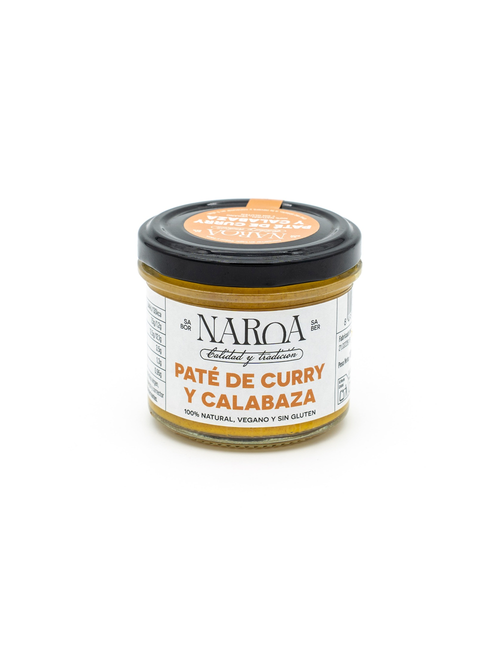 PATÉ VEGETAL CALABAZA Y CURRY - NAROA