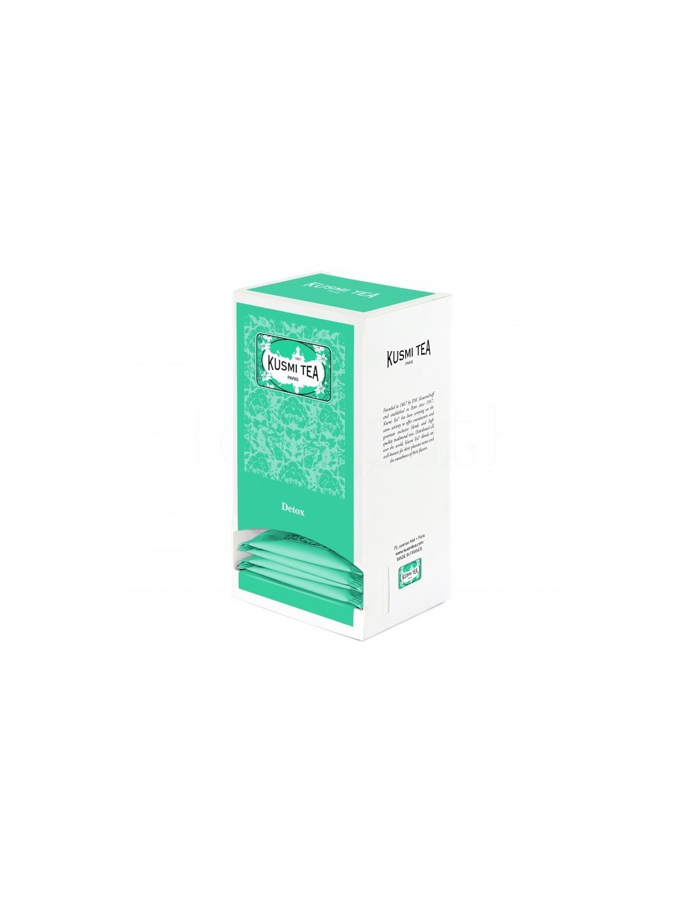 Mate, Té verde y taronjil - Detox 25 Muslins - Kusmi Tea Mate, Té verde y taronjil - Detox 25 Muslins - Kusmi Tea