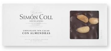Turrón de Chocolate Barco con almendras enteras Simón Coll