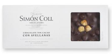 Turron de Chocolate Barco con avellanas Simón Coll